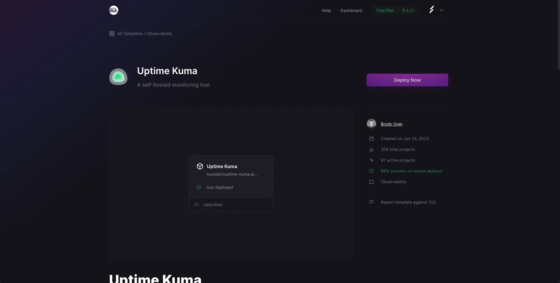 Uptime Kuma Railway.app